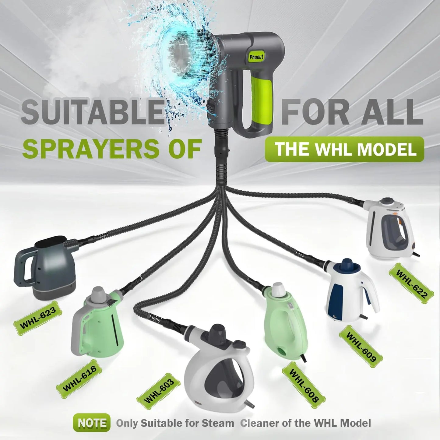 Cleanpro Pressurized Handheld Steam Cleaner & Rechargeable Spin Scrubber – Powerful, Portable Cleaning for Every Surface